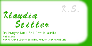 klaudia stiller business card